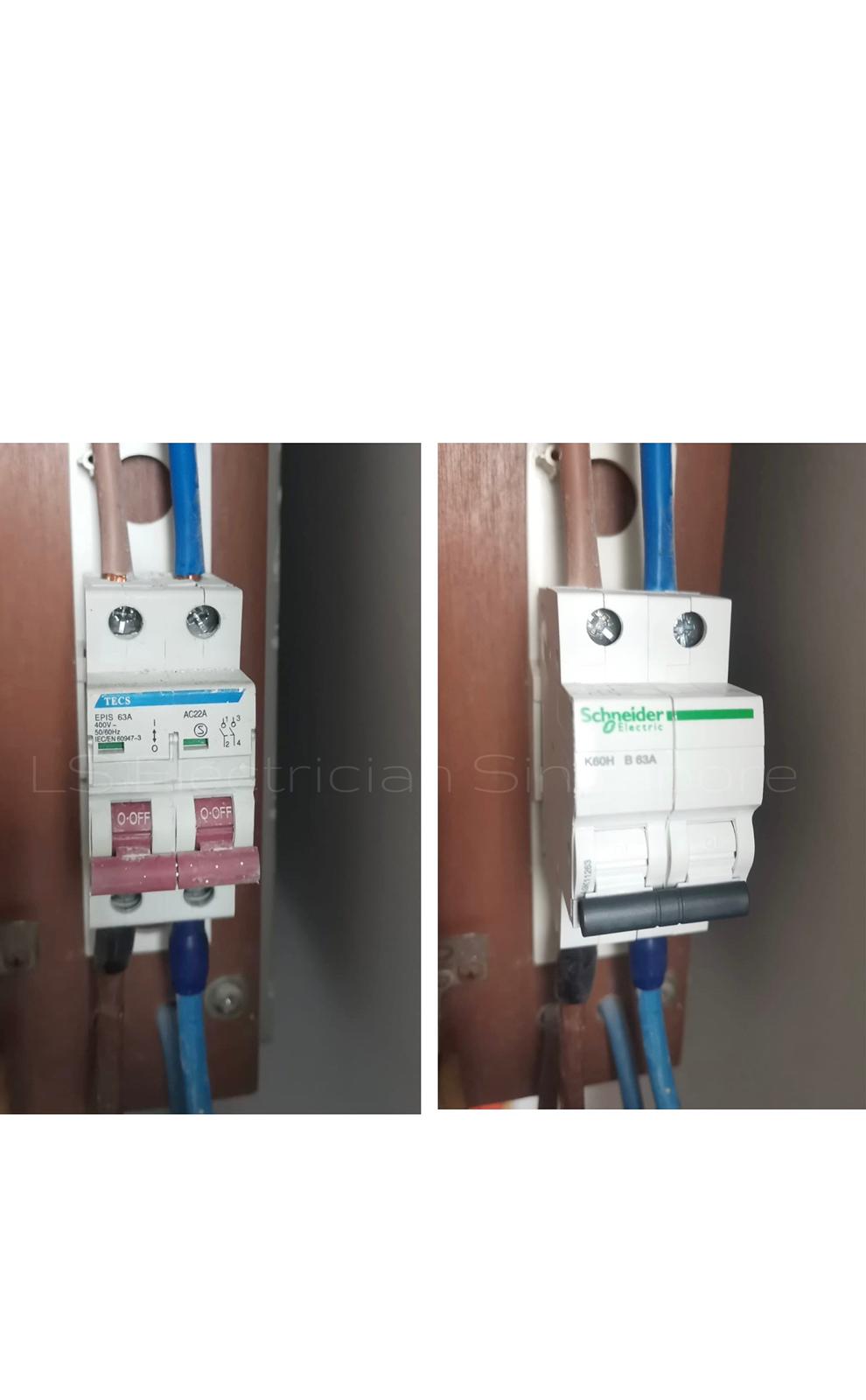 Supply And Replace 2 Pole MCB