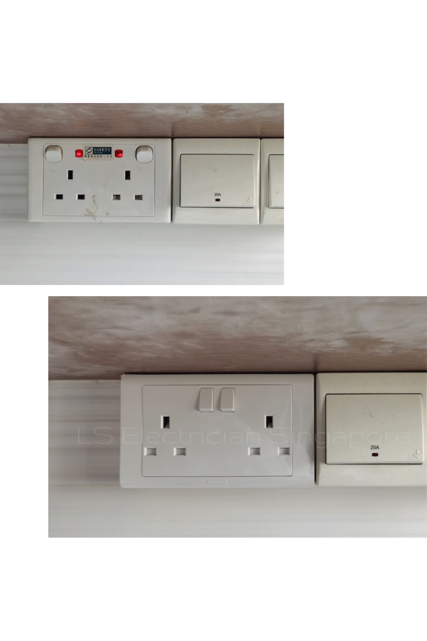 Supply And Replace 2x13A Power Socket Faceplate