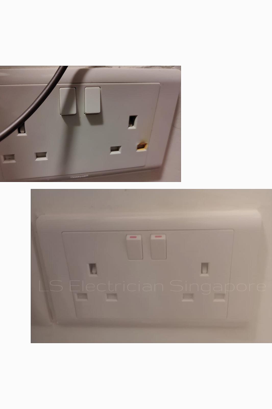 Supply And Replace 2X13A Power Socket