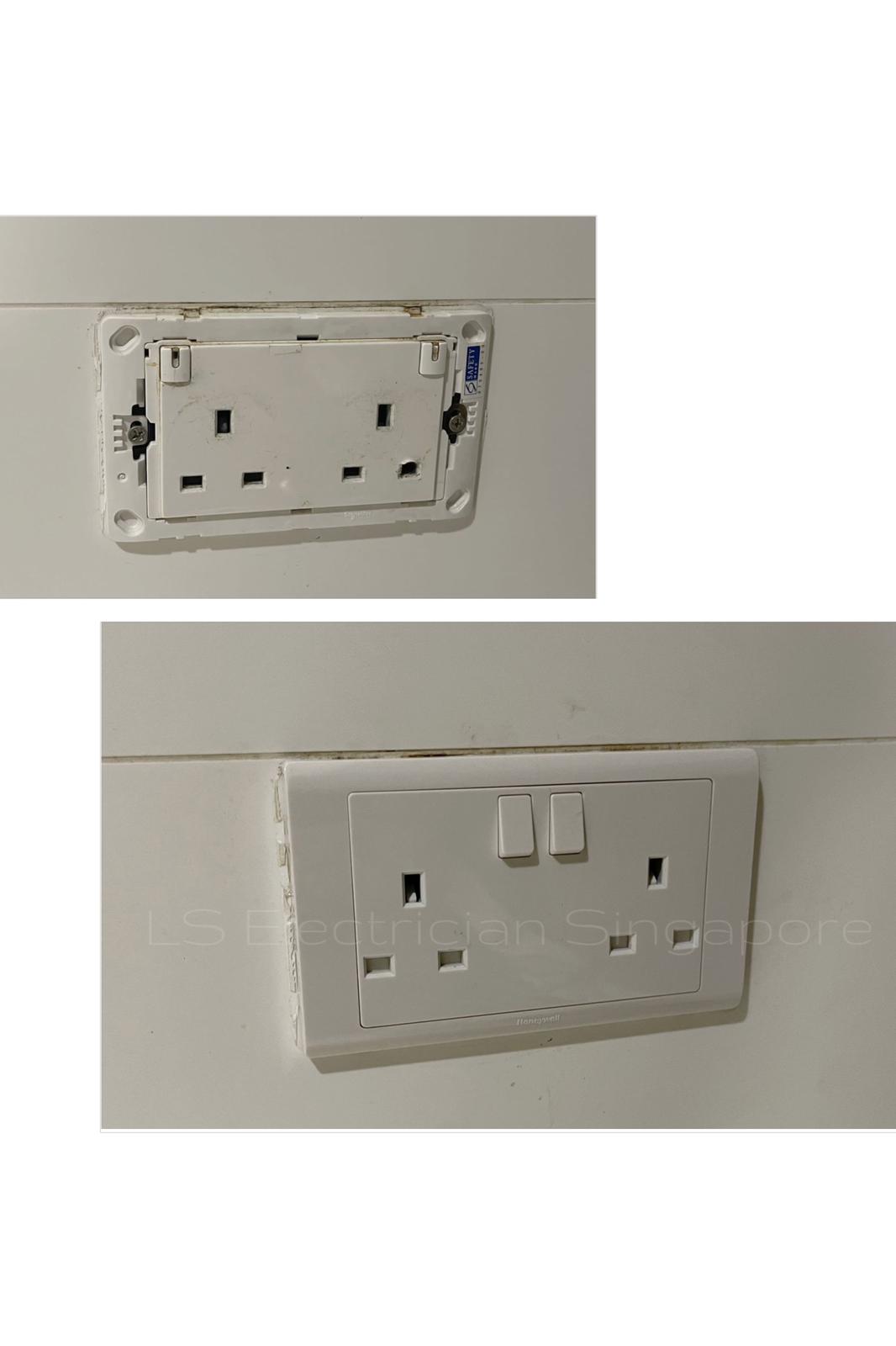 Supply And Replace 2X13A Power Socket